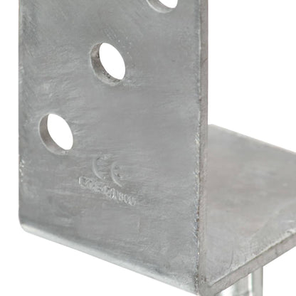 145324 vidaXL Fence Anchors 6 pcs Silver 8x6x30 cm Galvanised Steel