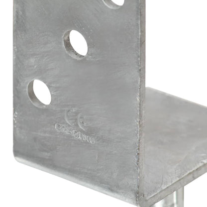 Fence Anchors 12 pcs Silver 8x6x30 cm Galvanised Steel
