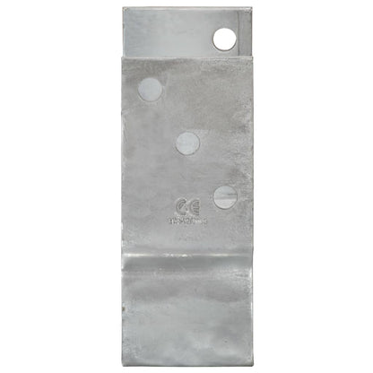 Fence Anchors 12 pcs Silver 8x6x15 cm Galvanised Steel