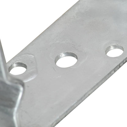 Fence Anchors 6 pcs Silver 9x6x15 cm Galvanised Steel