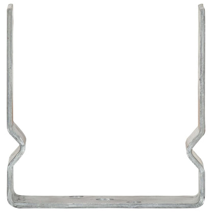 Fence Anchors 6 pcs Silver 14x6x15 cm Galvanised Steel