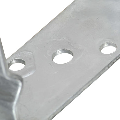 Fence Anchors 6 pcs Silver 14x6x15 cm Galvanised Steel