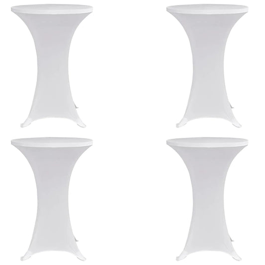 Table Cover | Set of 4 | White | Polyester: 90%, Elastane: 10%