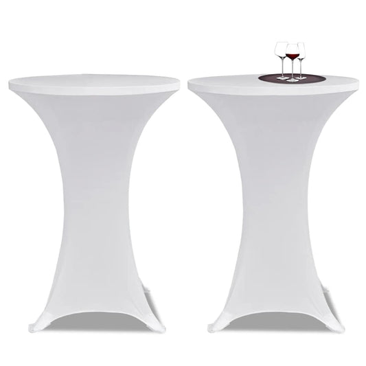 Table Cover | Set of 4 | White | Polyester: 90%, Elastane: 10%