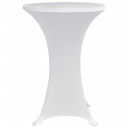 Standing Table Cover Ø70 cm White Stretch 4 pcs