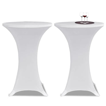 Standing Table Cover Ø80 cm White Stretch 4 pcs