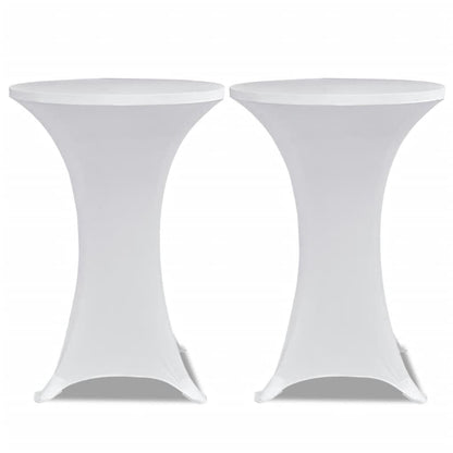 Standing Table Cover Ø80 cm White Stretch 4 pcs