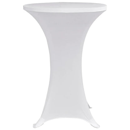 Standing Table Cover Ø80 cm White Stretch 4 pcs