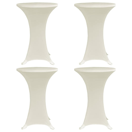 Table Cover | Set of 4 | Cream | Polyester: 90%, Elastane: 10% | Ø60 cm
