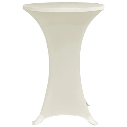 Standing Table Cover Ø60 cm Cream Stretch 4 pcs