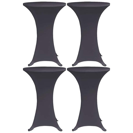 Stretch Table Cover 4 pcs 70 cm Anthracite