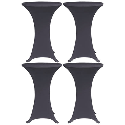 Stretch Table Cover 4 pcs 80 cm Anthracite