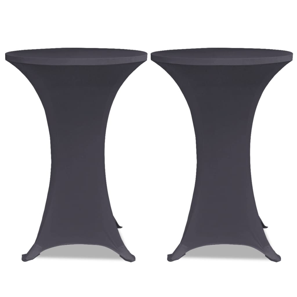 Stretch Table Cover 4 pcs 80 cm Anthracite