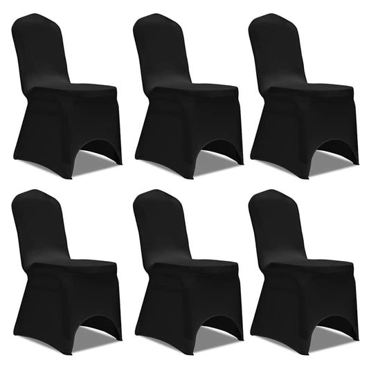 Chair Cover | Set of 12 | Black | Polyester 90%, Elastane 10% | Universal
