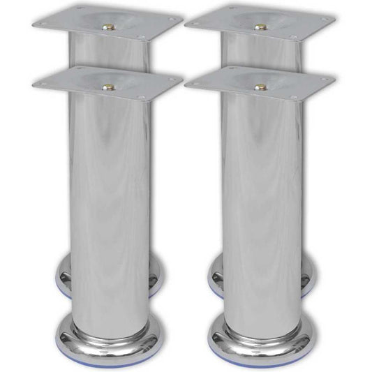 Sofa Leg | Set of 8 | Chrome | Iron | 8 pieces | Sofa Legs | Round