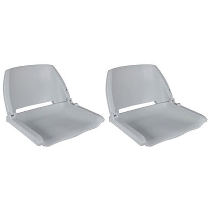 Boat Seats 2 pcs Foldable Backrest No Pillow Grey 16.1x20.1x18.9"(2x90417)