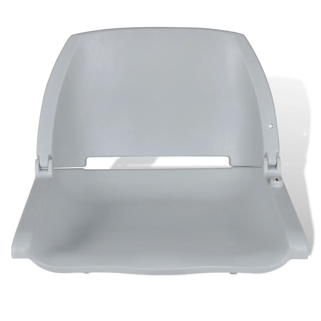 Boat Seats 2 pcs Foldable Backrest No Pillow Grey 16.1x20.1x18.9"(2x90417)