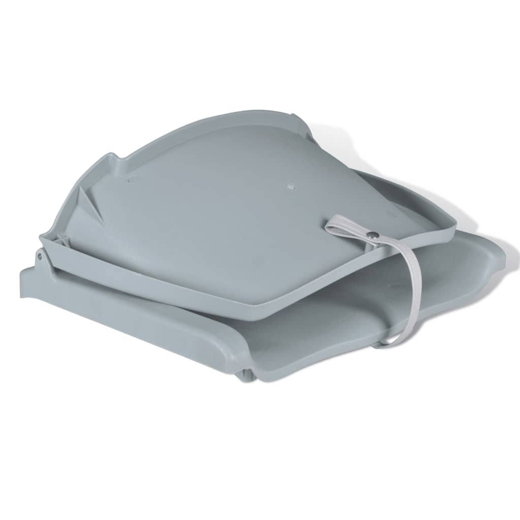 Boat Seats 2 pcs Foldable Backrest No Pillow Grey 16.1x20.1x18.9"(2x90417)