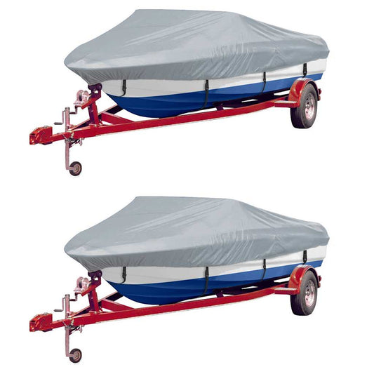 Boat Covers 2 pcs Grey Length 488-564 cm Width 239 cm