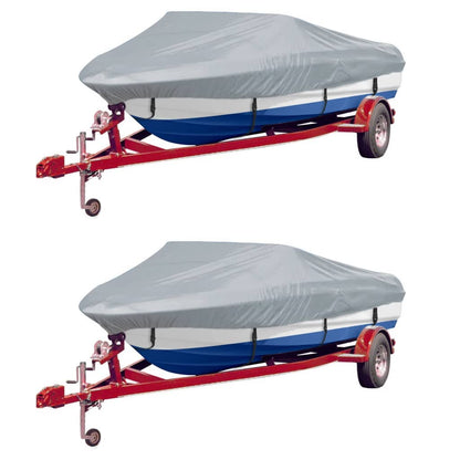 Boat Covers 2 pcs Grey Length 519-580 cm Width 294 cm