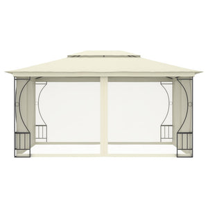 Gazebo with Nets 300x400x265 cm Cream