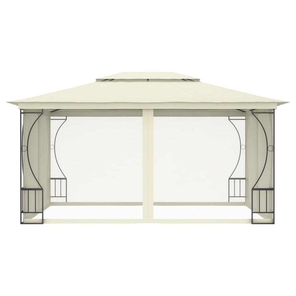 Gazebo with Nets 300x400x265 cm Cream