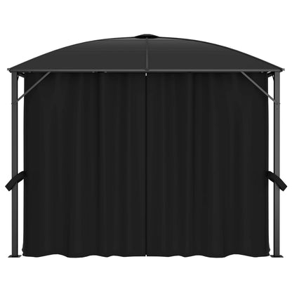 Gazebo with Curtains 300x300x265 cm Anthracite