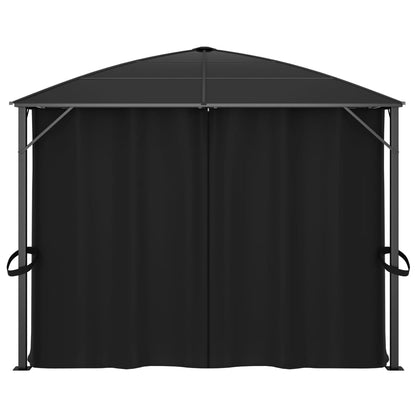 Gazebo with Curtains 400x300x265 cm Anthracite