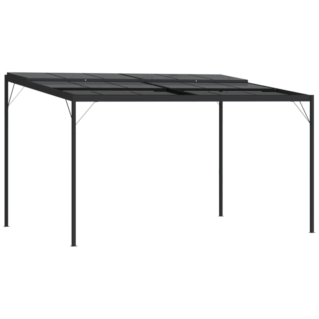 Gazebo with Roof Anthracite 4x3x2.5 m Aluminium and Steel