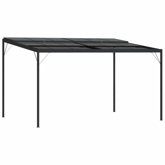 Gazebo with Roof Anthracite 4x3x2.5 m Aluminium and Steel