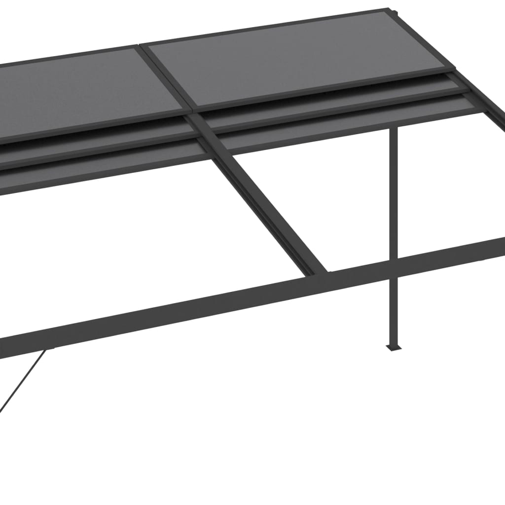 Gazebo with Roof Anthracite 4x3x2.5 m Aluminium and Steel