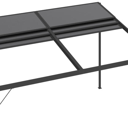 Gazebo with Roof Anthracite 4x3x2.5 m Aluminium and Steel
