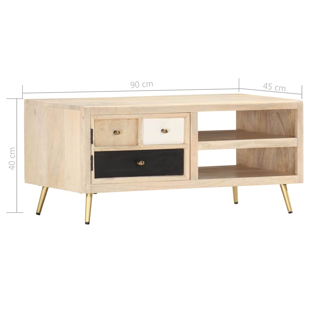 Coffee Table | Light wood | Solid Mango Wood | 90cm | Coffee Table