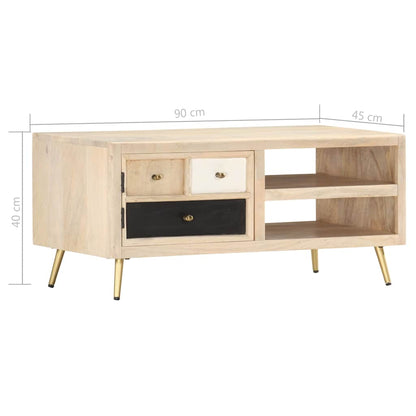 Coffee Table | Light wood | Solid Mango Wood | 90cm | Coffee Table