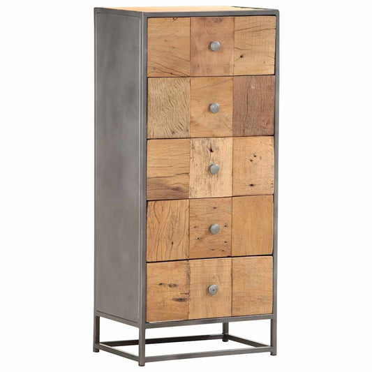 Drawer Cabinet | Brown | Solid Reclaimed Wood | 45x30x100 cm | Cabinet