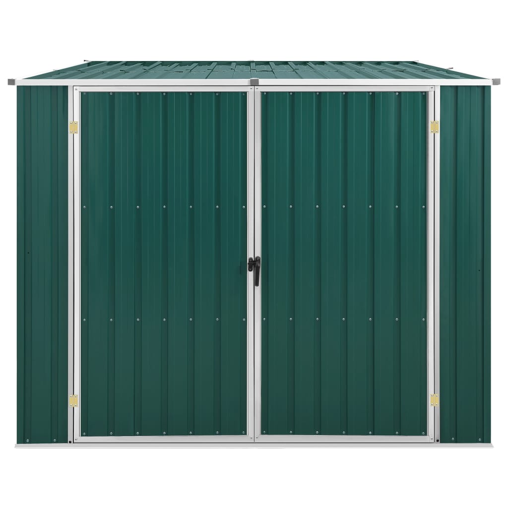 Garden Shed Green 195x198x159 cm Galvanised Steel