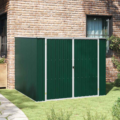 Garden Shed Green 195x198x159 cm Galvanised Steel
