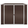 Garden Shed Brown 195x198x159 cm Galvanised Steel