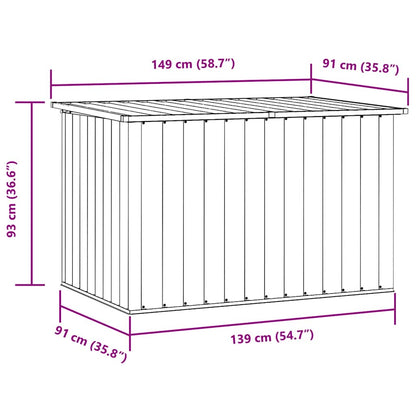 Patio Storage Box Gray 58.7"x39"x36.6