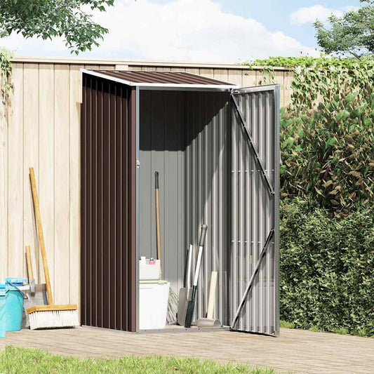 Garden Shed Brown 87x98x159 cm Galvanised Steel