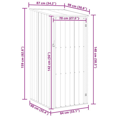 Garden Shed | Brown | Galvanised Steel | Medium | Garden Shed