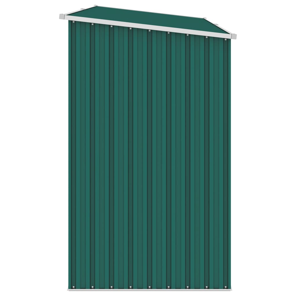 Garden Firewood Shed Green 245x98x159 cm Galvanised Steel