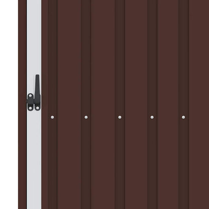 Garden Firewood Shed Brown 245x98x159 cm Galvanised Steel