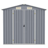 Garden Shed Grey 205x129x183 cm Galvanised Steel