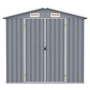 Garden Shed Grey 205x129x183 cm Galvanised Steel