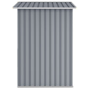 Garden Shed Grey 205x129x183 cm Galvanised Steel