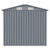 Garden Shed Grey 205x129x183 cm Galvanised Steel