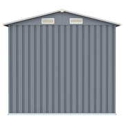Garden Shed Grey 205x129x183 cm Galvanised Steel