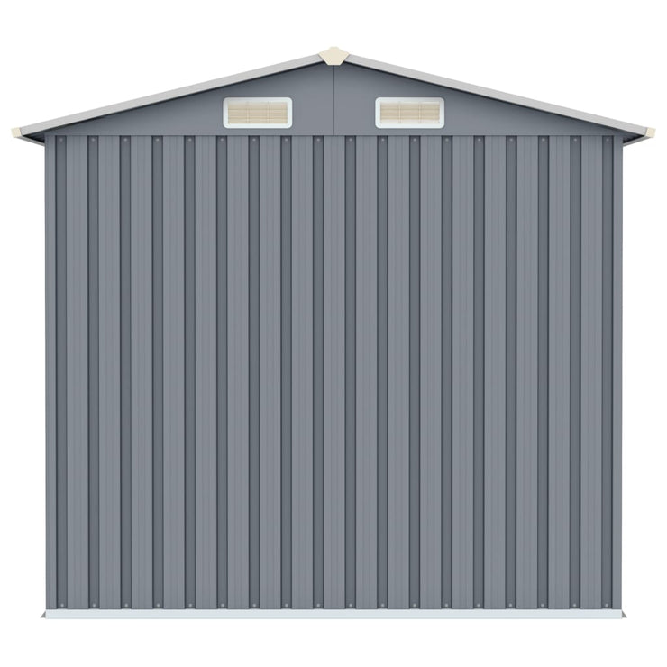 Garden Shed Grey 205x129x183 cm Galvanised Steel
