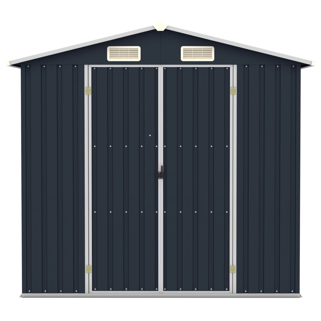 Garden Shed Anthracite 205x129x183 cm Galvanised Steel